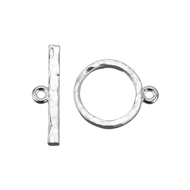 NUNN DESIGN Contemporary Toggle Clasp Set Silver Plated Pewter