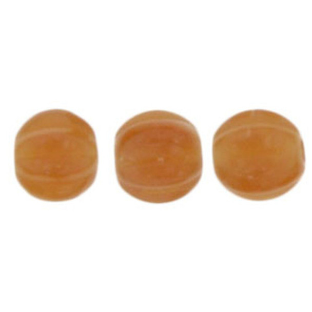 Czech Glass Melon Beads MILKY CARAMEL