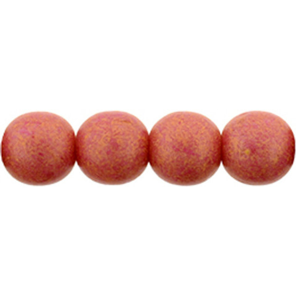 Czech Glass DRUK Beads 6mm Round PACIFICA WATERMELON