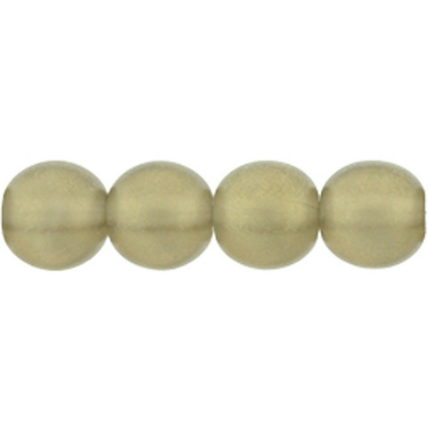 Czech Glass DRUK Beads 6mm Round SUEDED GOLD BLACK DIAMOND