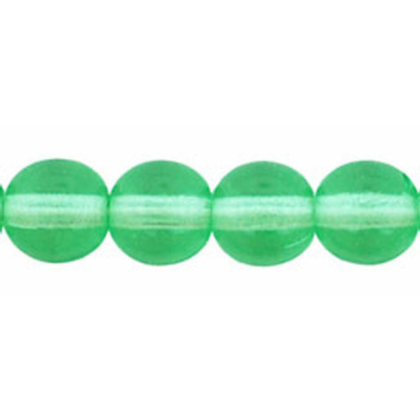 Czech Glass DRUK Beads 6mm Round PERIDOT