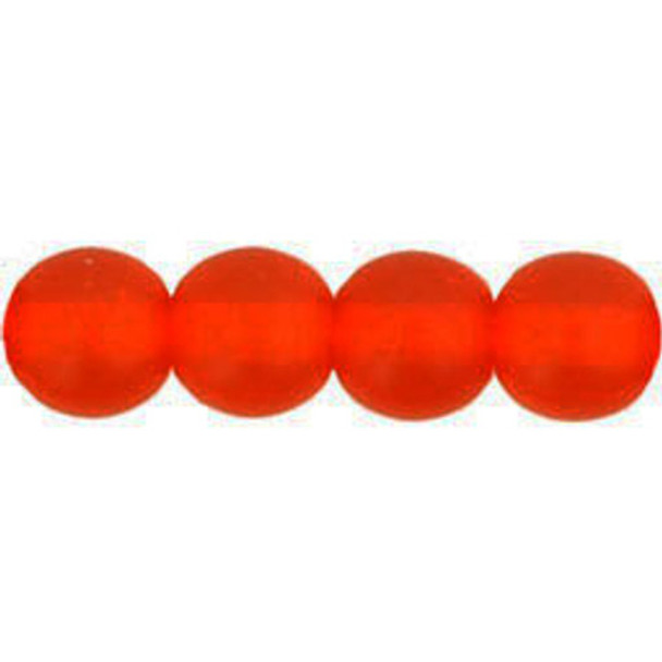 Czech Glass DRUK Beads 6mm Round MATTE HYACINTH