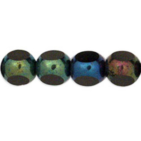 Antique Style Triangle Czech Glass IRIS GREEN 8mm