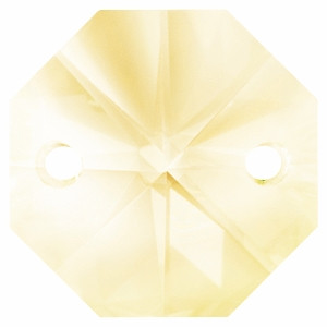 Preciosa Crystal Octagon Connector 24mm LIGHT BROWN