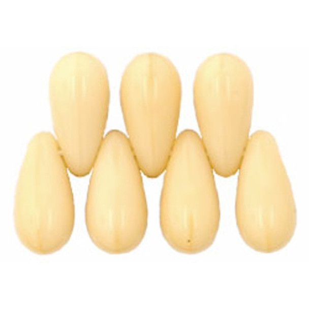 Drop Beads Czech Glass OPAQUE LT BEIGE 10x5mm