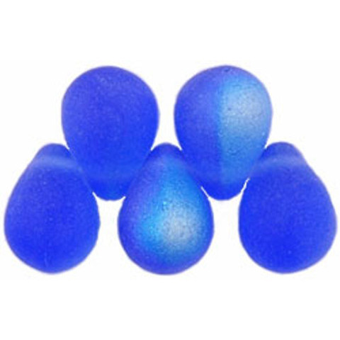 Drop Beads Czech Glass MATTE SAPPHIRE AB 8x6mm