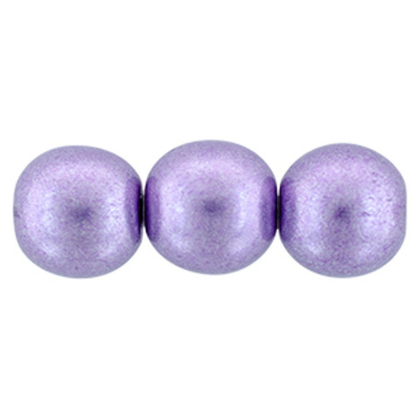 Czech Glass DRUK Beads Round SATURATED METALLIC CROCUS PETAL