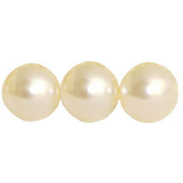 Czech Glass DRUK Beads 12mm Round PEARL SNOW