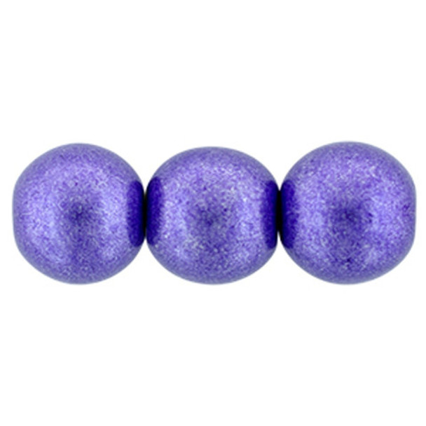 Czech Glass 8mm Druk Beads SATURATED METALLIC ULTRA VIOLET