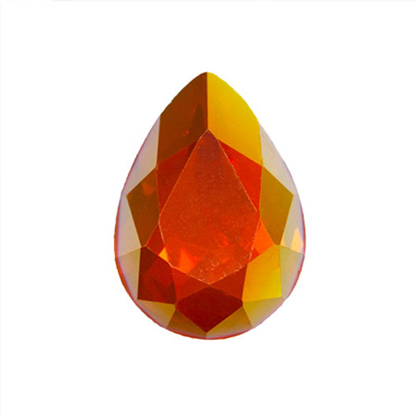 Krakovski Crystal Tear Drop 10x14mm ORANGE OPAL LUSTER