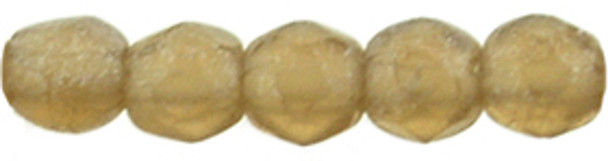 Czech Glass FIREPOLISH 2mm FLASH PEARL SMOKY TOPAZ