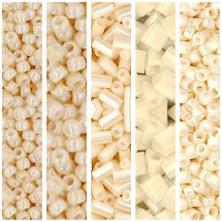 Toho LIGHT BEIGE ivory cream Seed Beads Gift Box Set