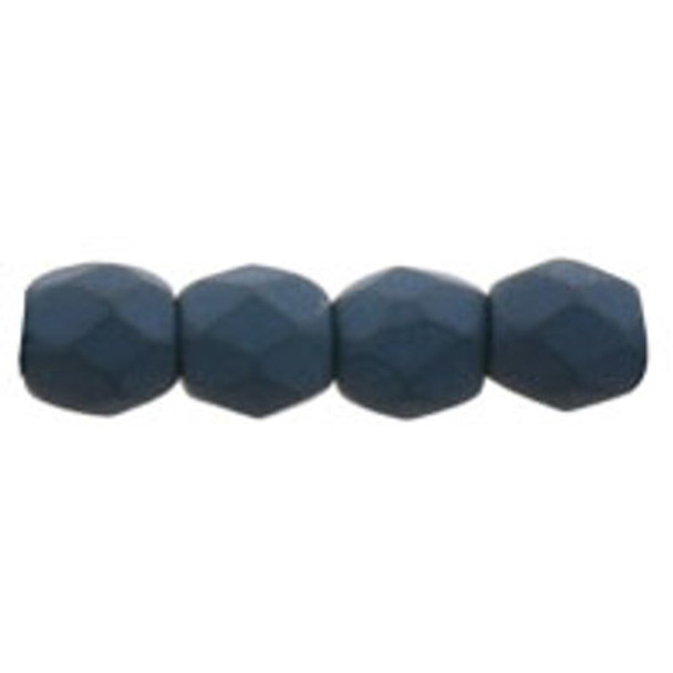 Firepolish 3mm Czech Beads SATURATED NAVY