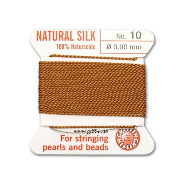 Griffin Natural Silk Bead Cord No.10 CORNELIAN