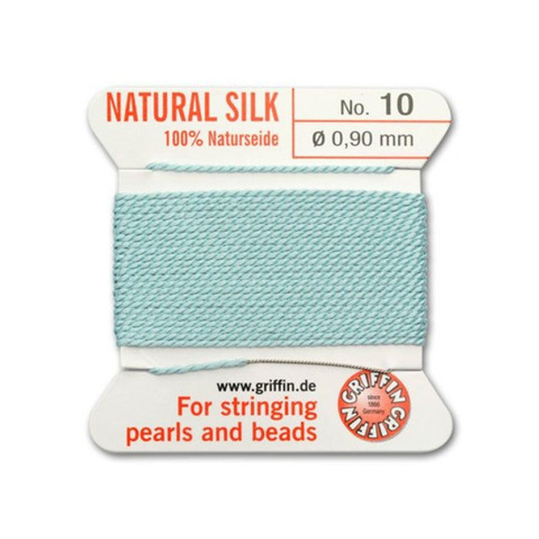 Griffin Natural Silk Bead Cord No.10 TURQUOISE