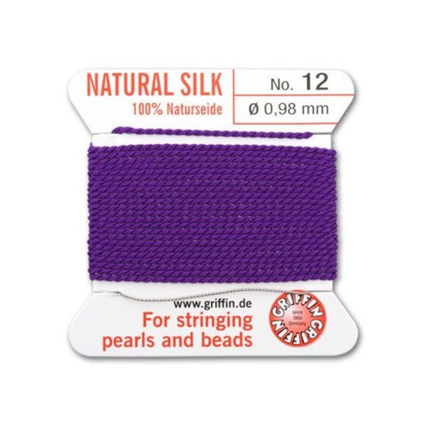 Griffin Natural Silk Bead Cord No.12 AMETHYST