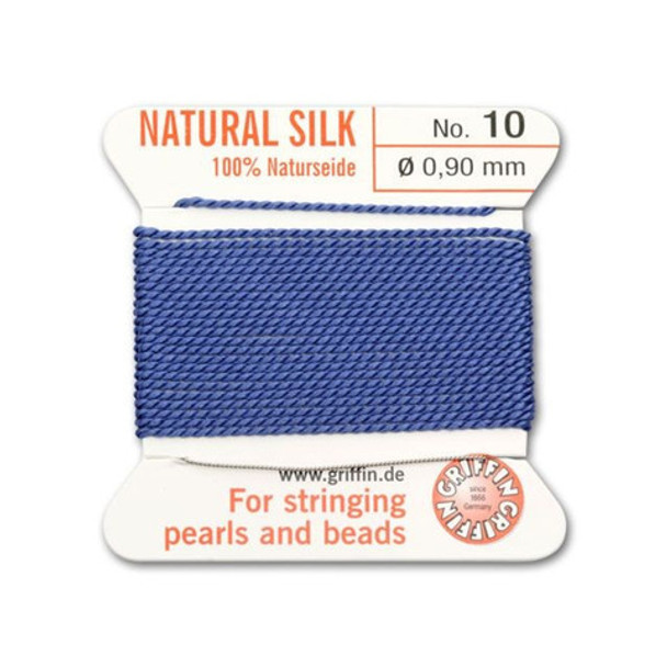 Griffin Natural Silk Bead Cord No.10 BLUE