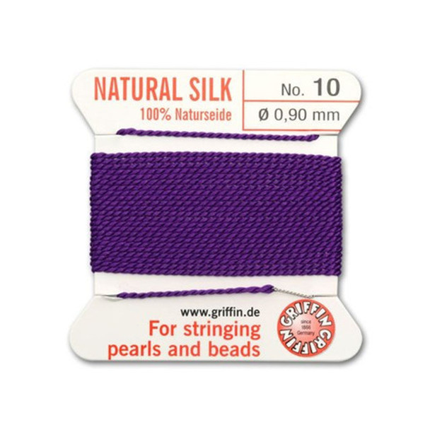 Griffin Natural Silk Bead Cord No.10 AMETHYST