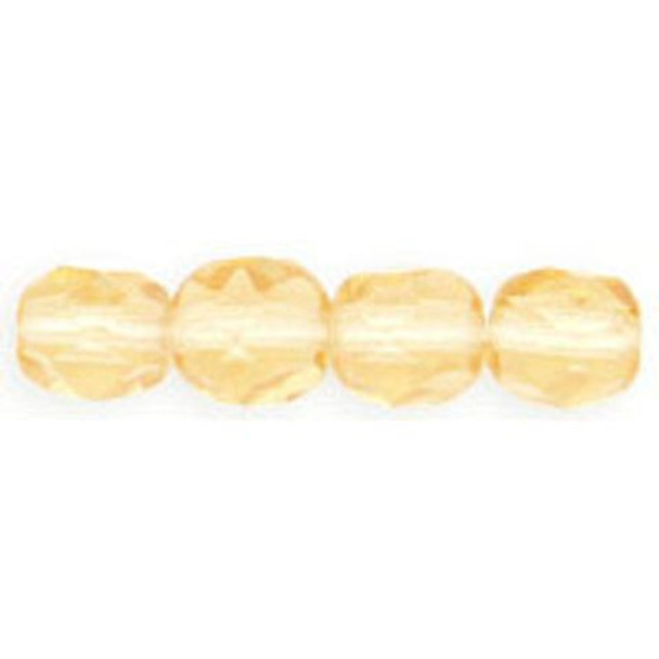 Czech Glass FIREPOLISH Beads 4mm LT TOPAZ