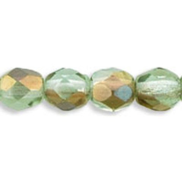 Czech Glass FIREPOLISH Beads 4mm TWILIGHT PERIDOT