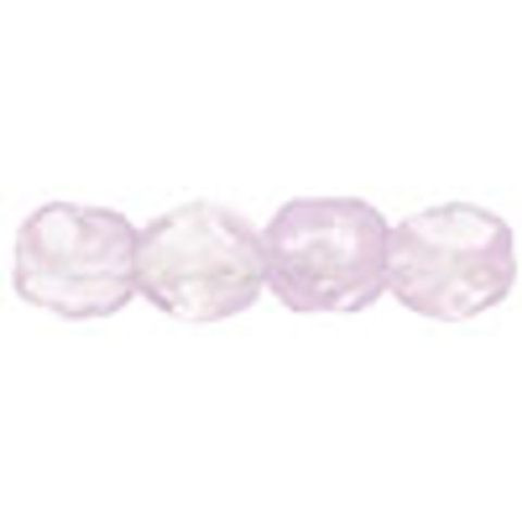 Czech Glass FIREPOLISH 4mm CRYSTAL PINK