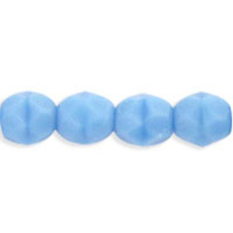 Czech Glass FIREPOLISH Beads 4mm SKY BLUE CORAL
