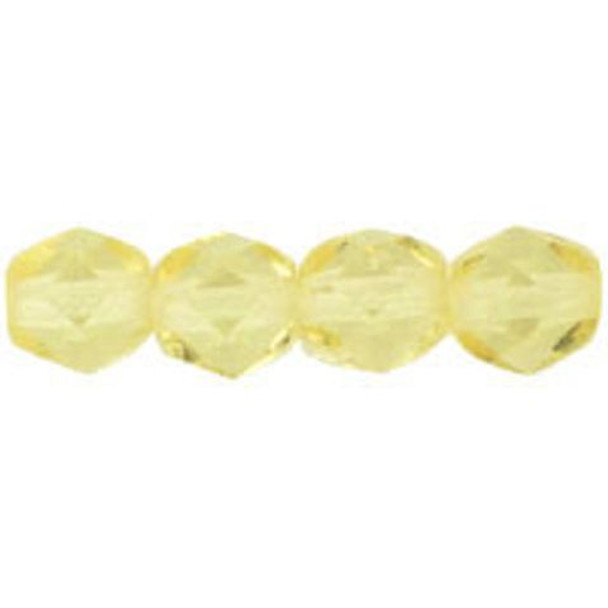 Firepolish 6mm Czech Glass Beads JONQUIL