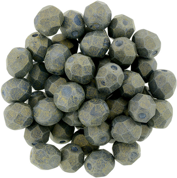 Firepolish 6mm Czech Glass Beads PACIFICA POPPY SEED