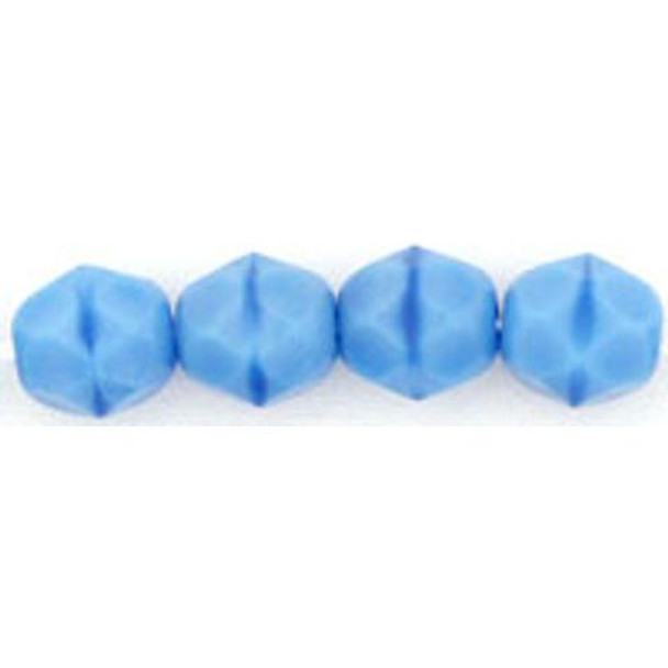 Firepolish 6mm Czech Glass Beads SKY BLUE CORAL