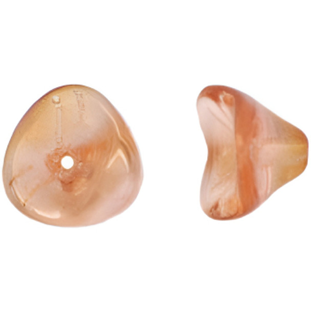 Three Petal Flower Czech Glass Beads 12x10mm ROSALINE CELSIAN