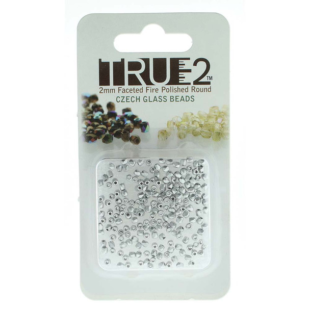 TRUE 2mm Firepolish Czech Glass Beads BRONZE ALUMINUM(Pack of 2 grams)