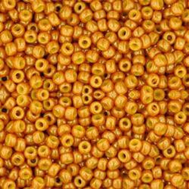 Toho ROUND 11/0 Seed Beads OPAQUE LUSTERED TUSCAN ORANGE