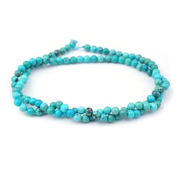 Dakota Stones HUBEI TURQUOISE AA GRADE 4mm Round Beads