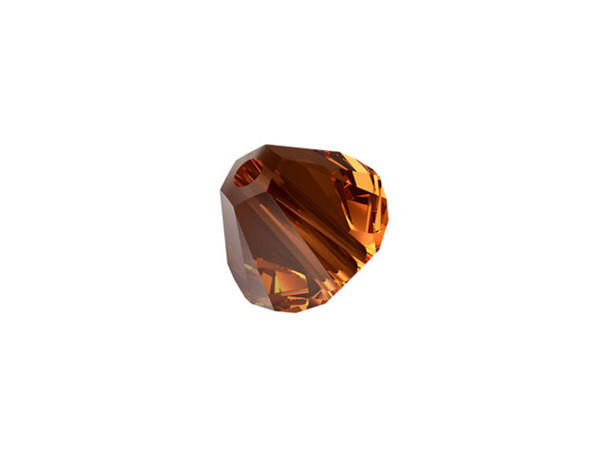 ELITE Eureka Crystal Bicone 6mm SMOKED AMBER