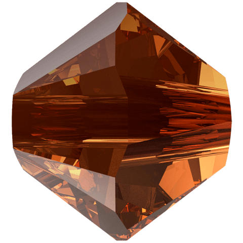 Swarovski Crystal Bicone Bead 5mm SMOKED AMBER 5328