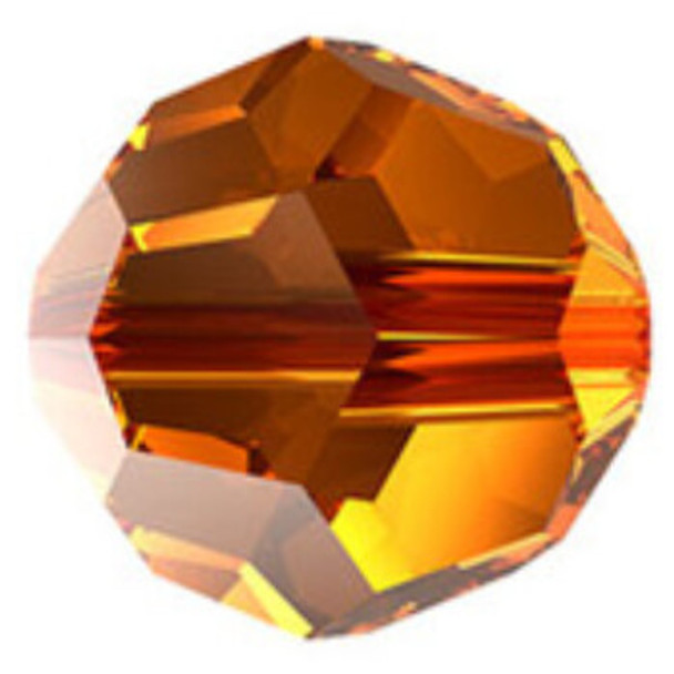 ELITE Eureka Crystal Faceted Round Bead 8mm LIGHT AMBER 5000