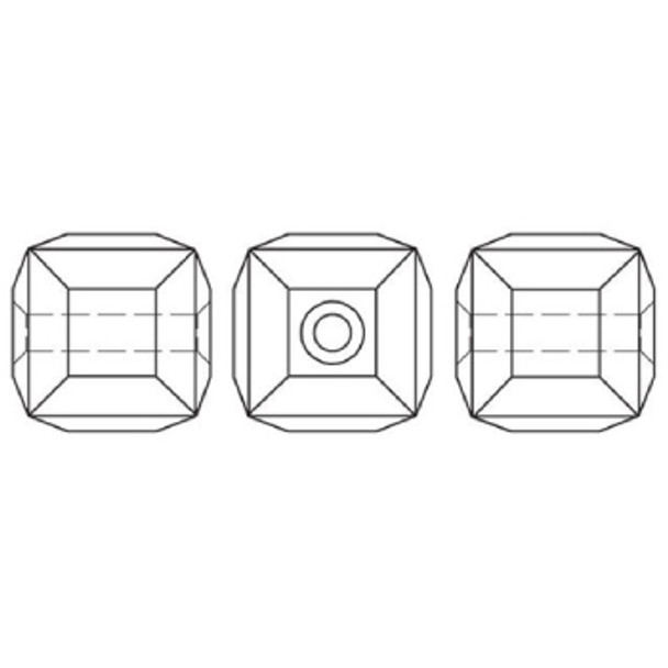 ELITE Eureka Crystal Faceted Cube Bead 8mm BLUSH ROSE 5601