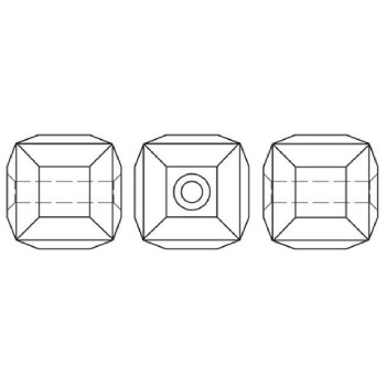 Swarovski Crystal Faceted Cube Bead 4mm WHITE OPAL SHIMMER B