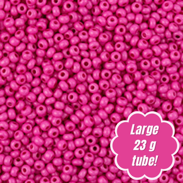 Preciosa Ornela Czech Seed Beads 11/0 TERRA INTENSIVE PINK MATTE (23g Tube)