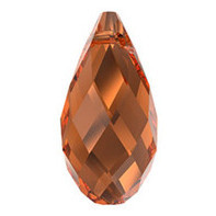 Swarovski Crystal Briolette Pendant 13x6.5mm SMOKED AMBER