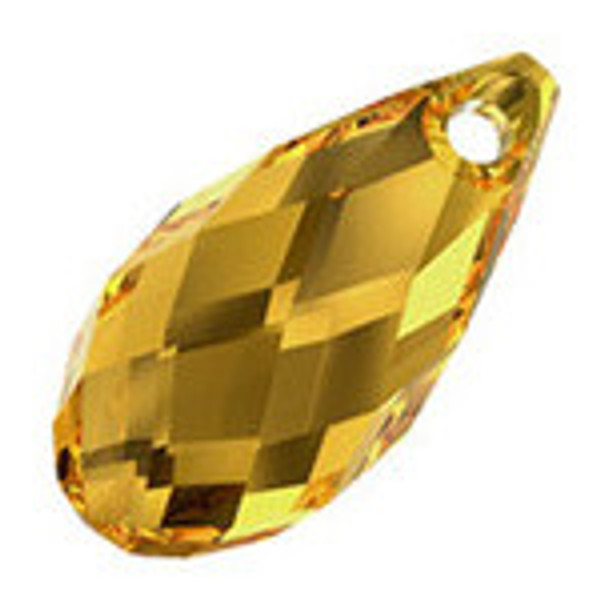 ELITE Eureka Briolette Pendant 11x5.5mm GOLDEN TOPAZ