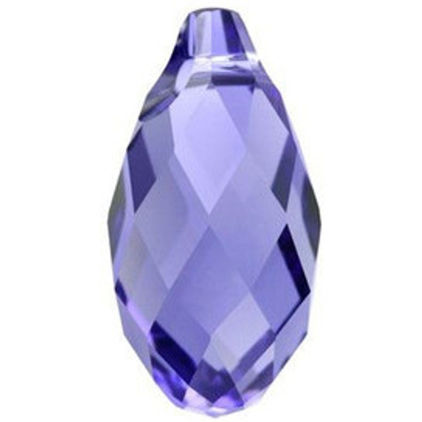 ELITE Eureka Crystal Briolette Pendant 17x8.5mm TANZANITE 6010