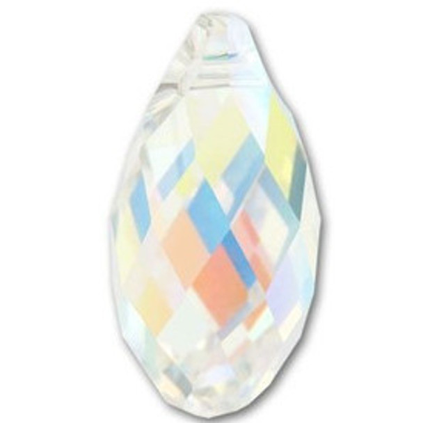 ELITE Eureka Crystal Briolette Pendant 17x8.5mm CRYSTAL AB 6010