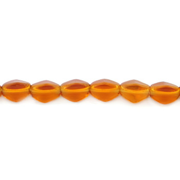 PINCH Czech Glass Beads 5x3mm DK TOPAZ