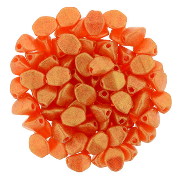PINCH Czech Glass Beads 5x3mm SUEDED GOLD HYACINTH