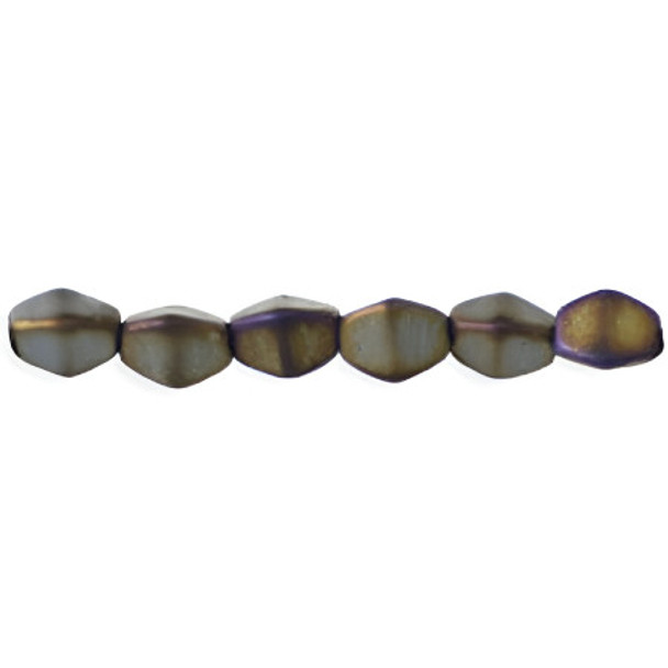 PINCH Czech Glass Beads 5x3mm MATTE IRIS BROWN