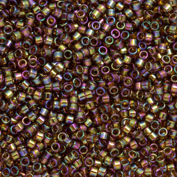 Toho AIKO 11/0 Seed Beads TRANSPARENT SMOKY TOPAZ RAINBOW