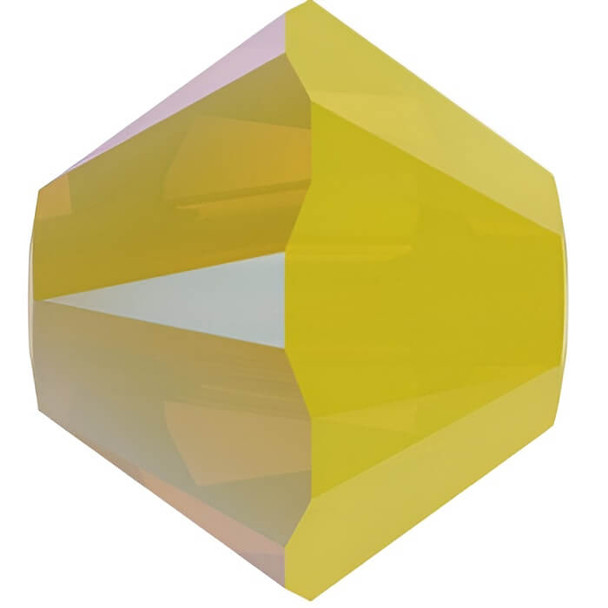 Swarovski Crystal Bicone Bead 4mm YELLOW OPAL SHIMMER 5328