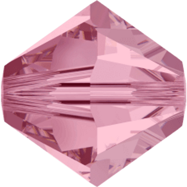 ELITE Eureka Crystal Bicone Bead 8mm LIGHT ROSE 5328