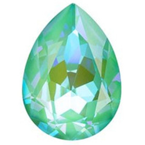 ELITE Eureka Crystal Pear Fancy Stone 14mm SILKY SAGE DELITE LacquerPRO 4320